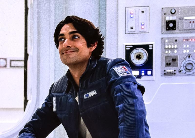 Eman Esfandi as Ezra Bridger without a beard in Ahsoka Season 2