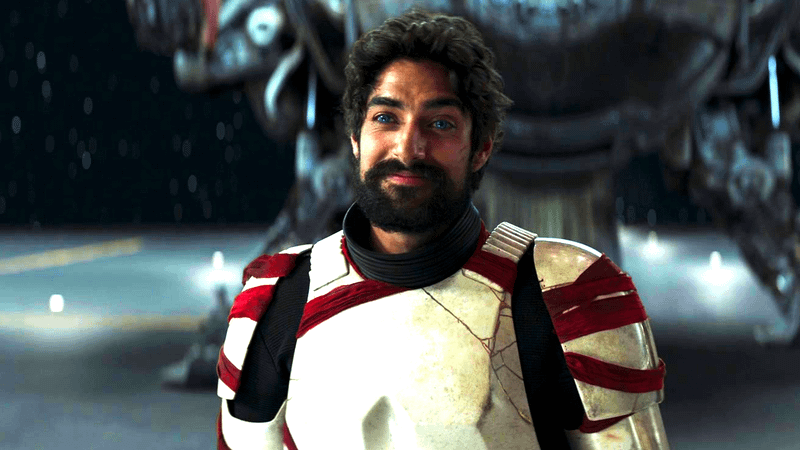 Eman Esfandi as Ezra Bridger in Ahsoka.