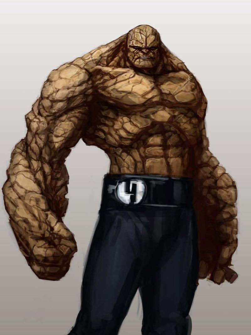 The Thing, Fantastic Four 3, muscle giant concept art.