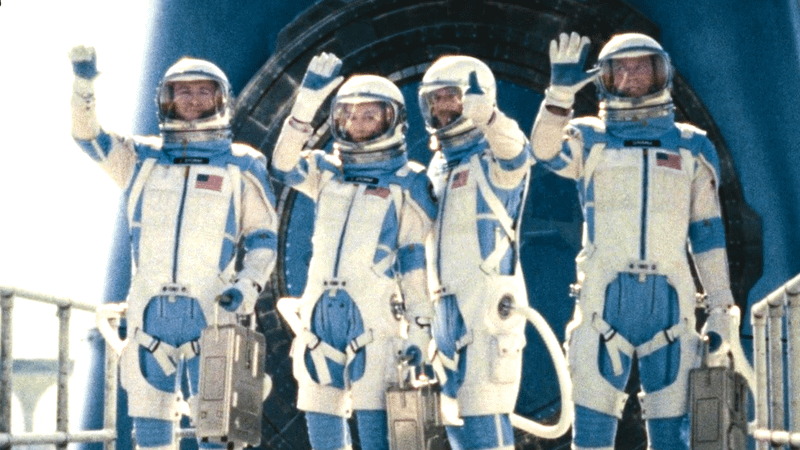 Fantastic Four in space suits in The Fantastic Four: First Steps