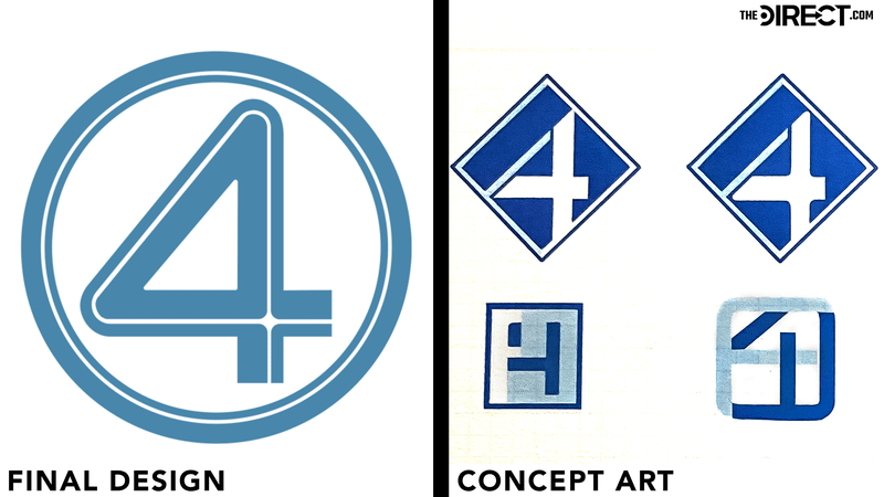 final design for MCU Fantastic Four's logo, square and diamond-shape designs for Fantastic Four logo.