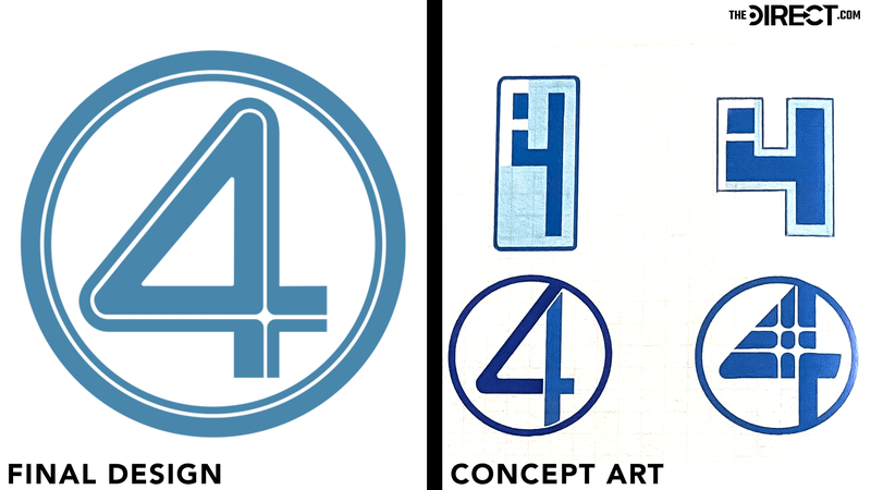 final design for MCU Fantastic Four's logo, rectangular and circular designs for MCU's Fantastic Four logo.