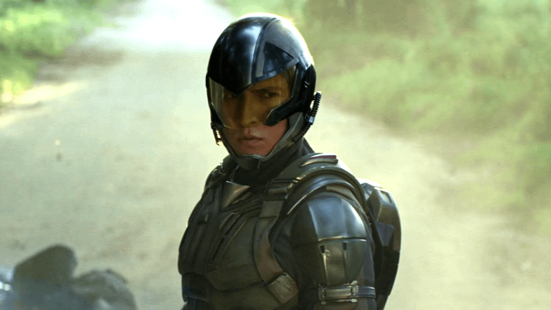 Danny Ramirez as the Falcon in the MCU.