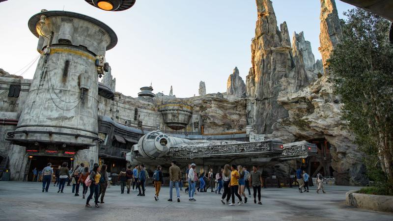 The Millennium Falcon in Galaxy's Edge.
