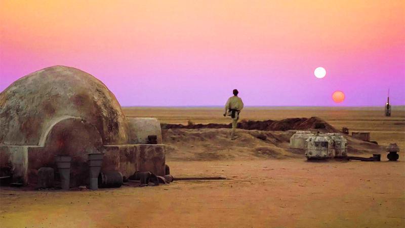 The binary sunset on Tatooine