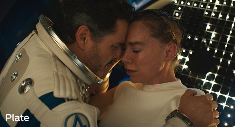 Pedro Pascal & Vanessa Kirby in The Fantastic Four: First Steps