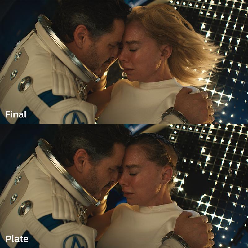 Pedro Pascal & Vanessa Kirby in The Fantastic Four: First Steps
