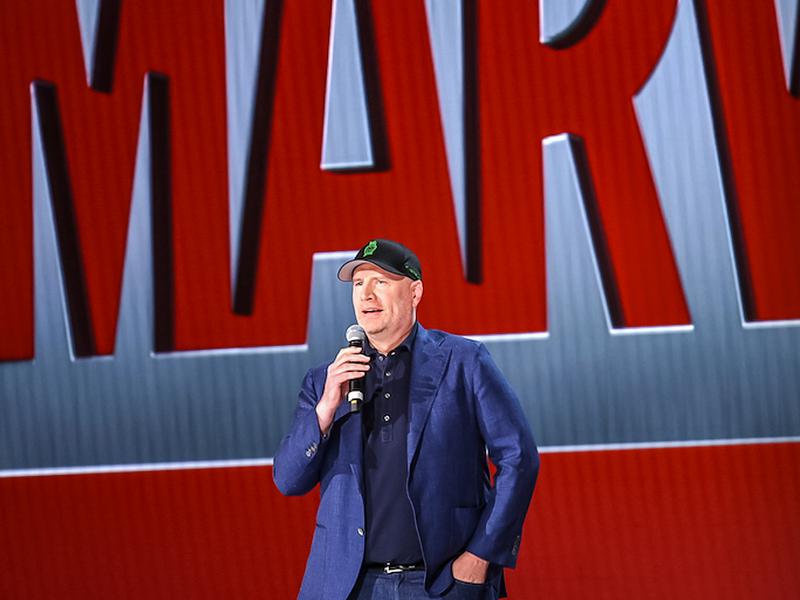 Kevin Feige presenting at Disney Upfront 2022