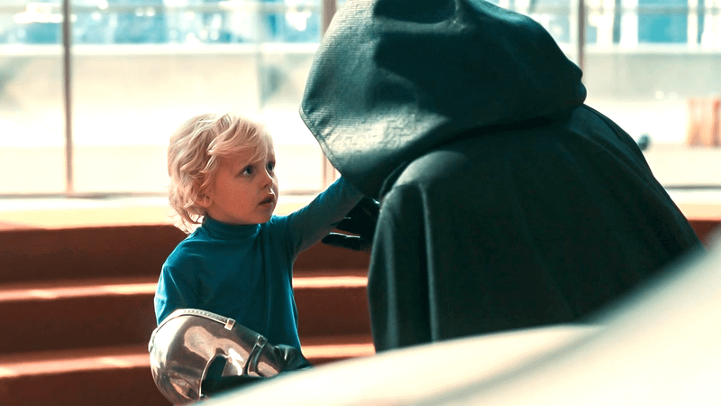 Franklin Richards and Doctor Doom in The Fantastic Four: First Steps' post-credits scene