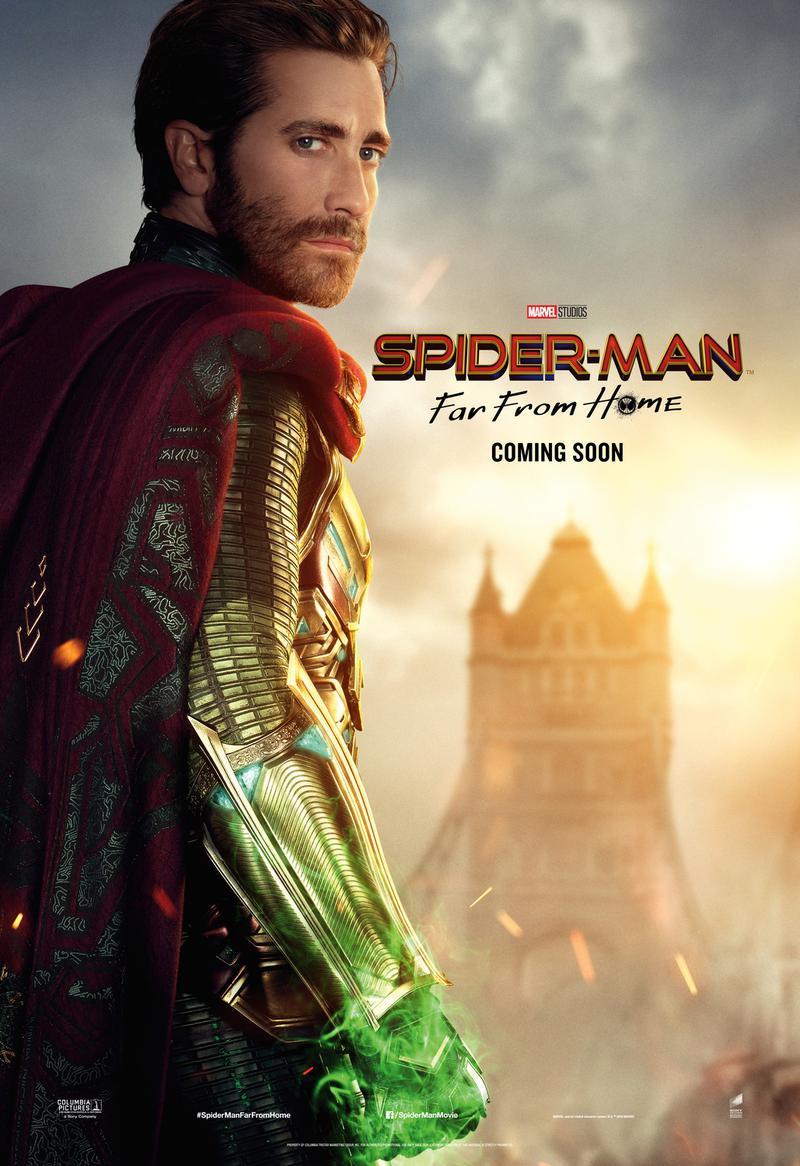 Jake Gyllenhaal as Mysterio in 'Spider-Man: Far From Home' poster.