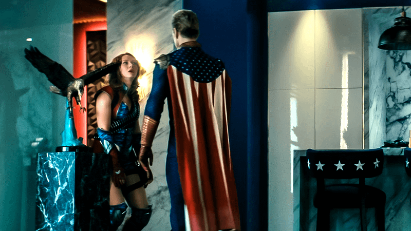 Firecracker vs Homelander in The Boys.