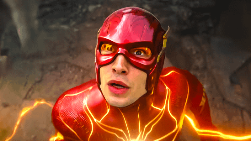 Ezra Miller as the Flash in 'The Flash.'