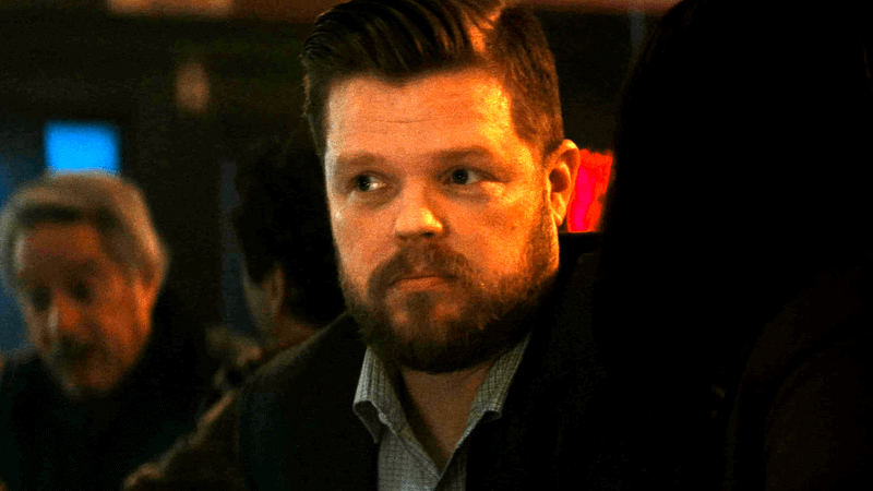 Elden Henson as Foggy Nelson in a bar in Daredevil: Born Again