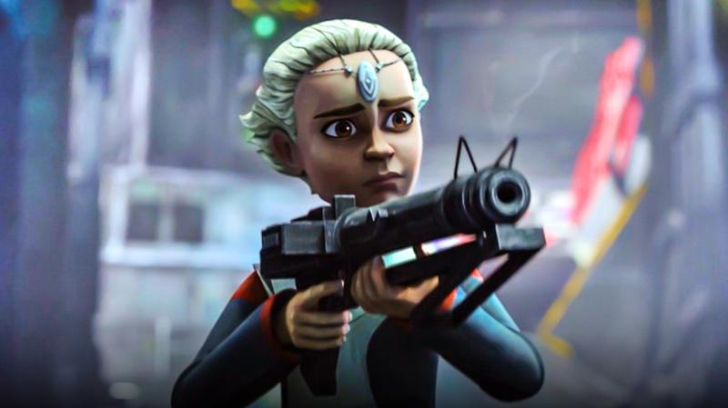 Star Wars character Omega from The Bad Batch.