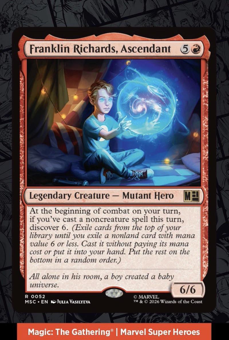 Franklin Richards card from 'Magic: The Gathering.'