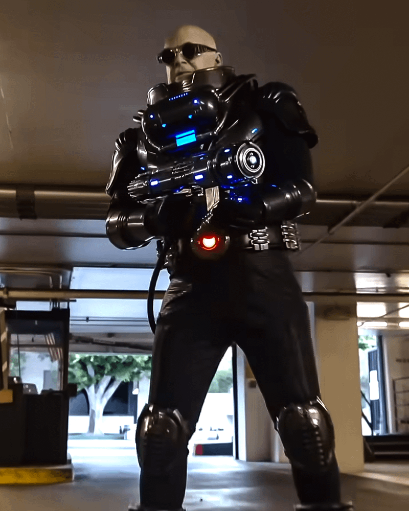 Mr. Freeze using his cold gun in Stuart Fails to Save the Universe.