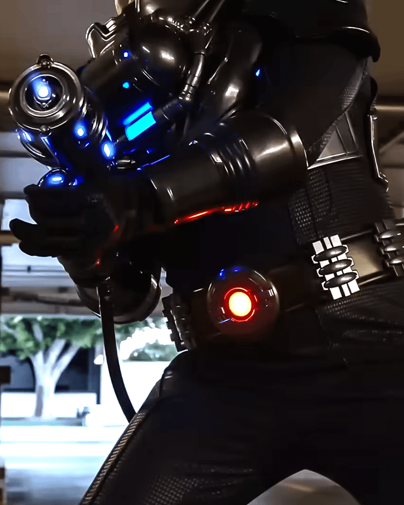 Mr. Freeze's cold gun in Stuart Fails to Save the Universe.