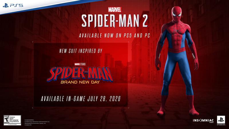 Spider-Man Brand New Day suit collaboration with Marvel's Spider-Man 2.