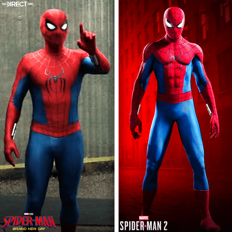 Spider-Man Fresh start suit in Brand New Day and Marvel's Spider-Man 2.