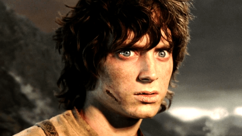 Elijah Wood as Frodo Baggins in The Lord of the Rings.
