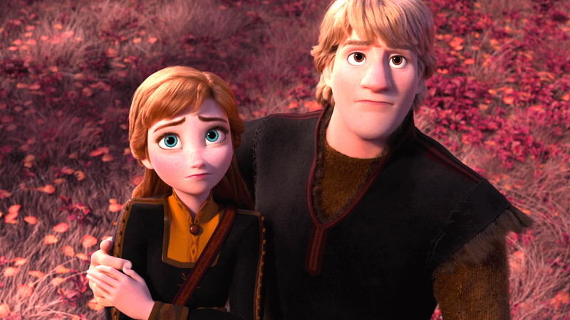Anna and Kristoff in Frozen 2.