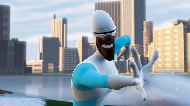 Frozone using his powers in The Incredibles.