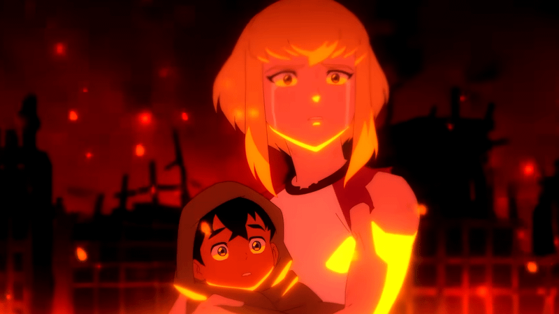 Kara and baby Jon in My Adventures with Superman.