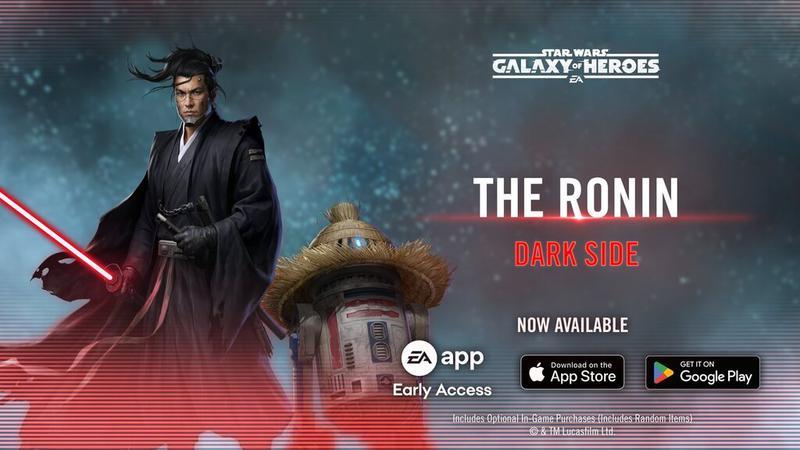 The Ronin and R5-D56 in Galaxy of Heroes.