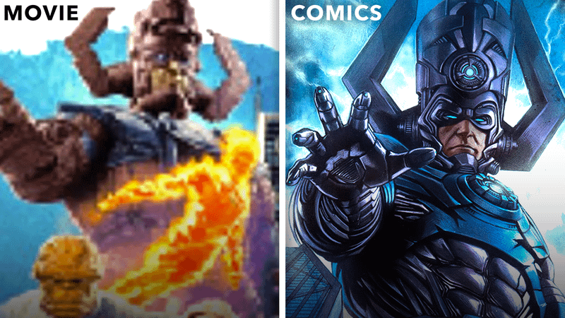 Galactus in The Fantastic Four First Steps and in Marvel Comics
