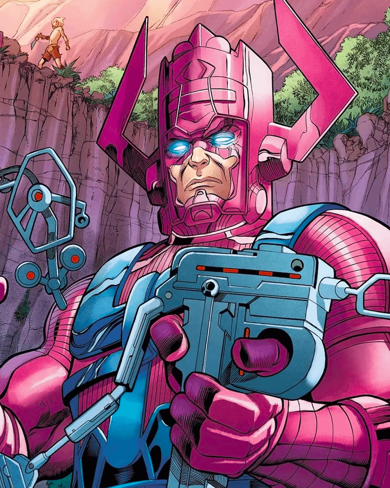 Galactus standing in a pit in Marvel Comics