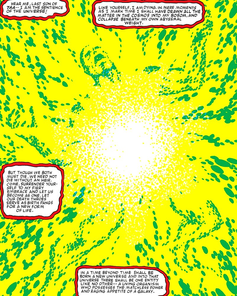 Galactus gaining energy in Marvel Comics