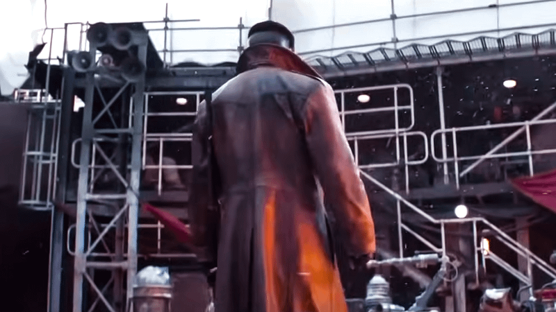 Channing Tatum's Gambit standing and facing away from the camera in a deleted scene from 