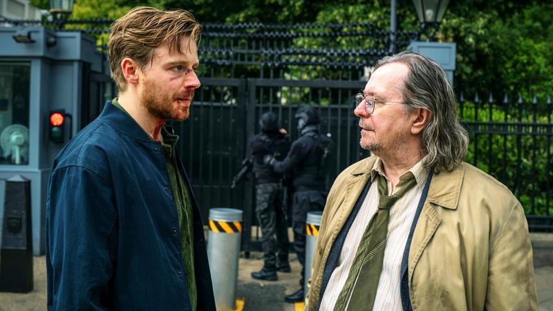 Gary Oldman and Jack Lowden in Slow Horses.