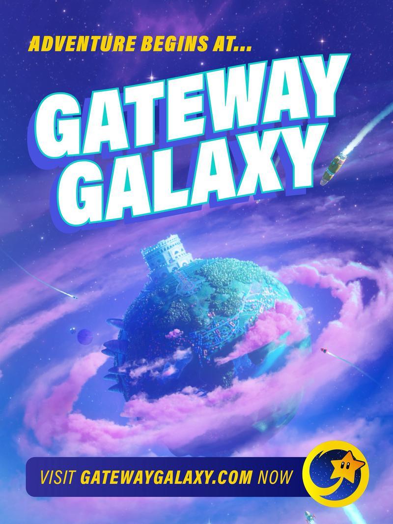 Gateway Galaxy location poster in Super Mario Galaxy Movie.