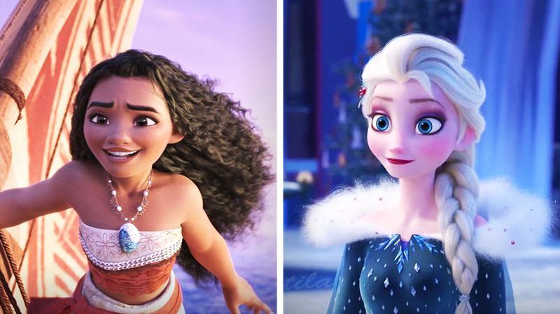 Moana in 'Moana,' Elsa in 'Frozen 2.'