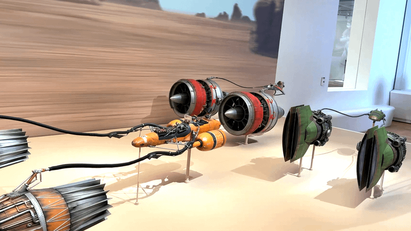 pod racers from 'Star Wars: Episode I — The Phantom Menace.'