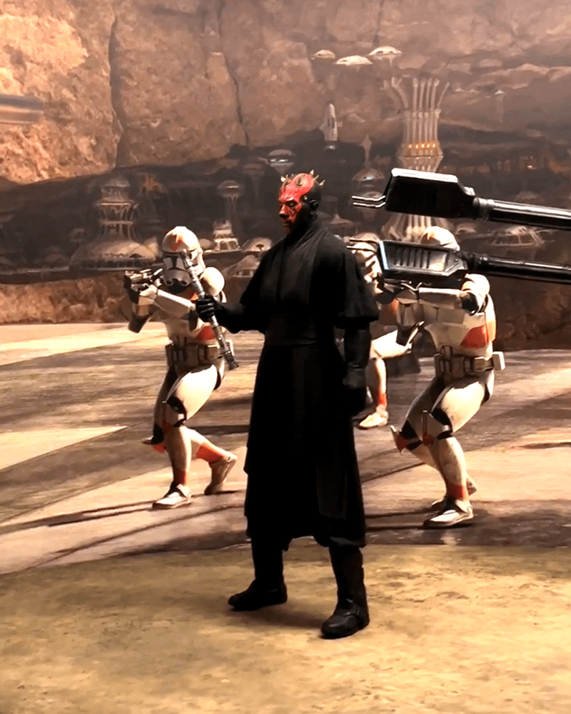 Life-size model of Darth Maul.