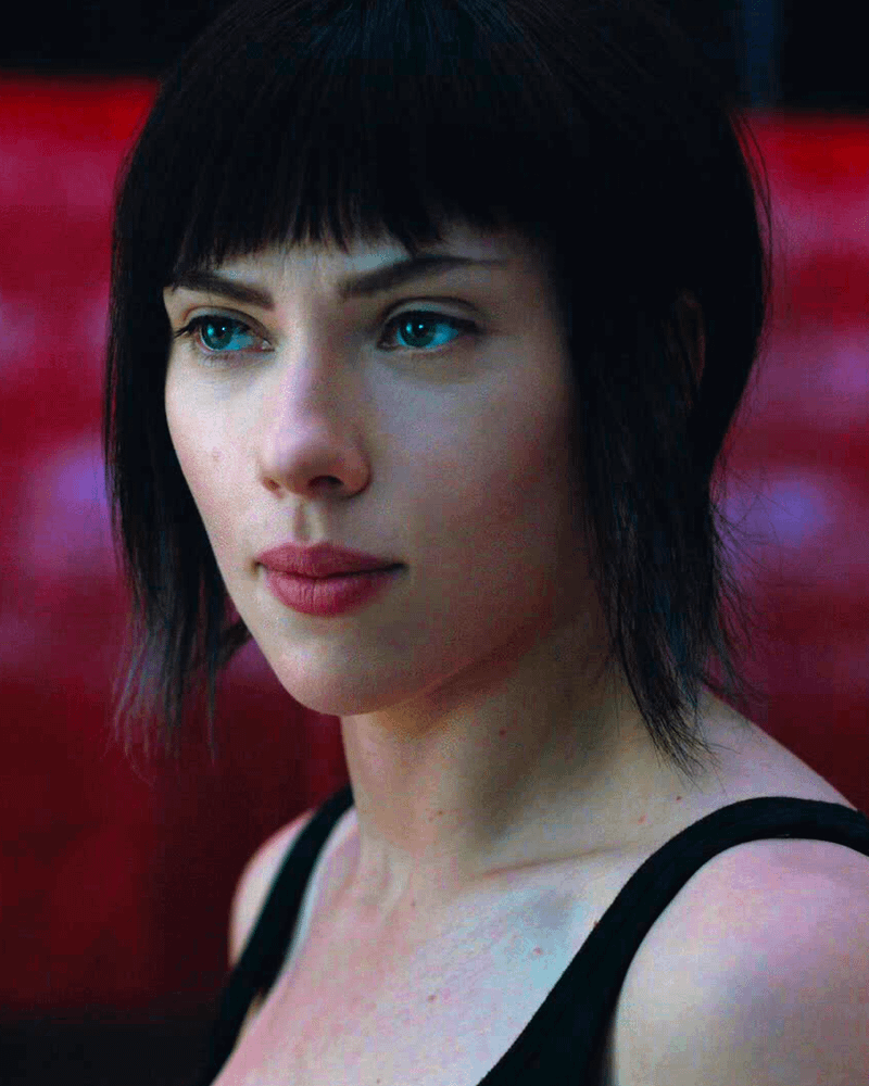 Scarlett Johansson as Motoko.