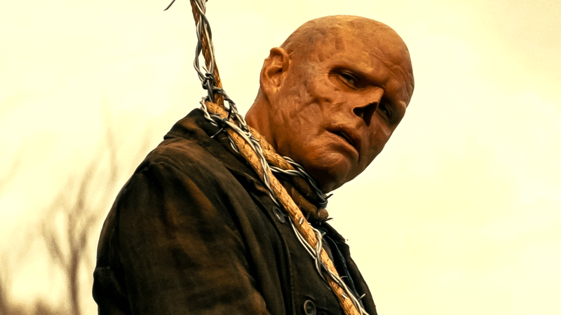 Valton Goggins as Ghoul hanging by a noose in Fallout Season 2