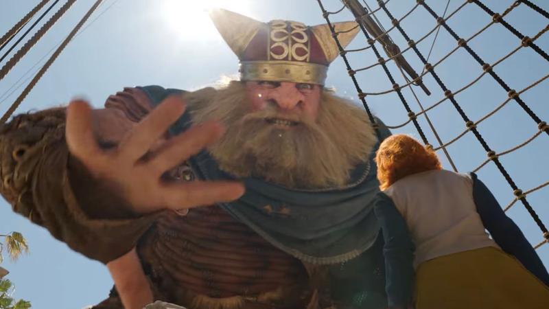 Brogy picking up Nami in One Piece Season 2.