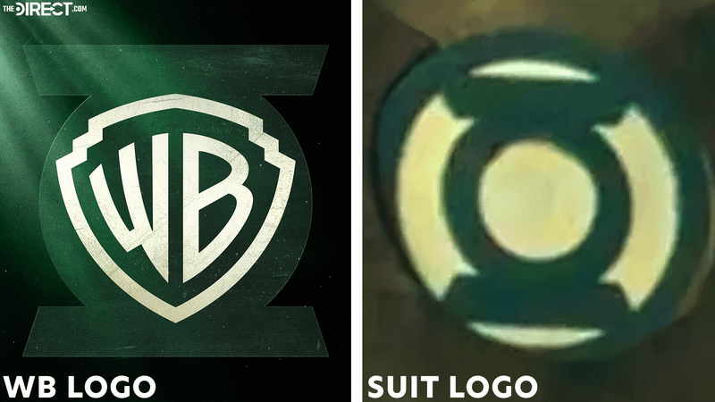 Warner Bros.' new Lanterns logo alongside the suit logo.