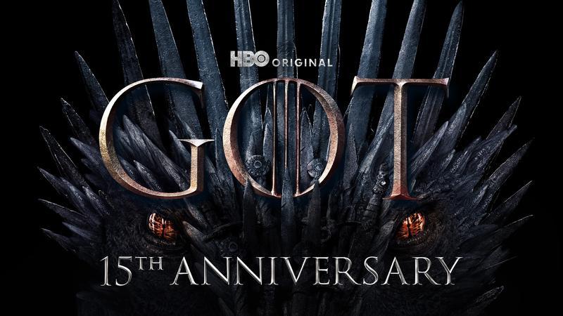 Game of Thrones 15th anniversary celebration poster.