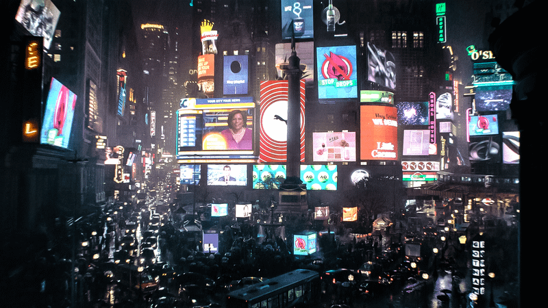 Gotham, Times Square-like location in The Batman.