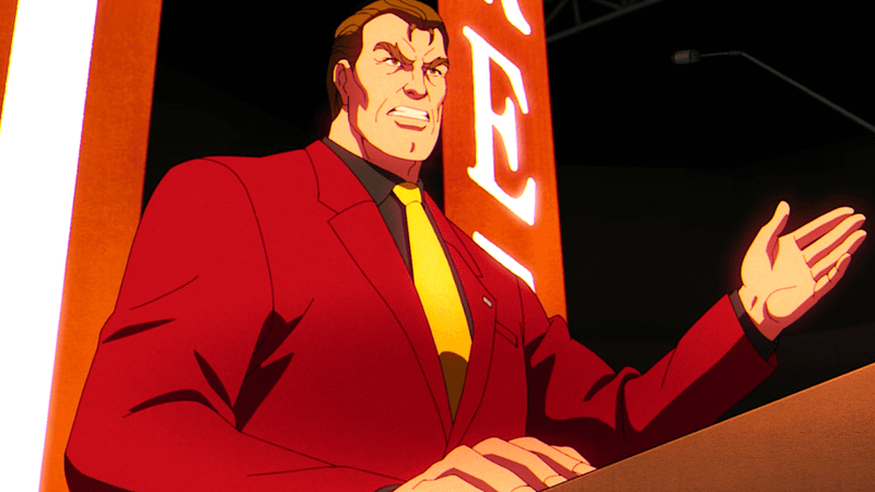 Graydon Creed giving a speech in X-Men '97 Season 2.