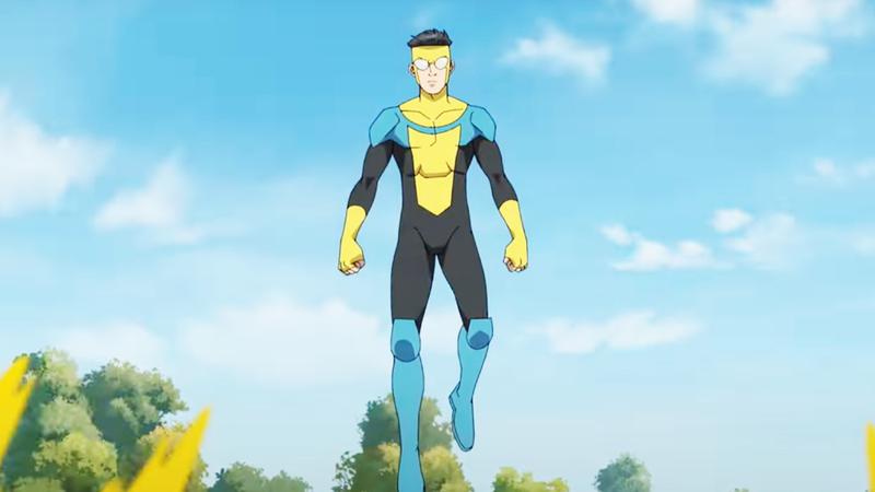 Mark Grayson's yellow and blue suit in Invincible.