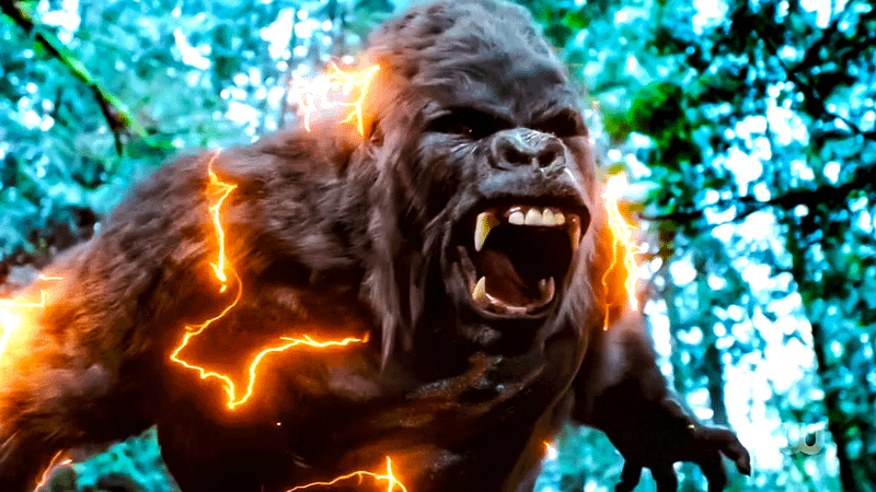 Gorilla Grodd screaming as he prepares to attack.