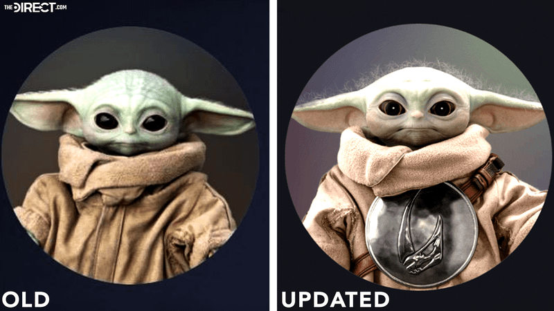 Old and new Grogu profile icons on Disney+.