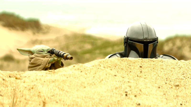 Grogu, Din Djarin in The Mandalorian & Grogu
