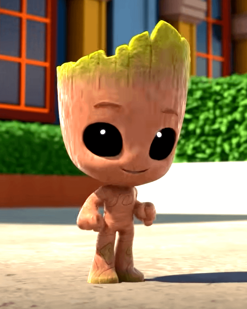 Baby Groot in Meet Spidey and His Amazing Friends.