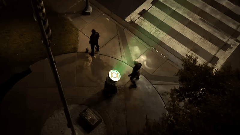 Green Lantern Bat Signal in Lanterns trailer.